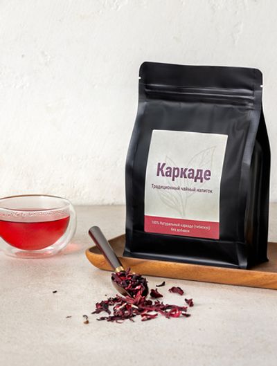 Напиток чайный - Каркаде (Гибискус) цветок 1/4 (резанный) пакет 200 гр