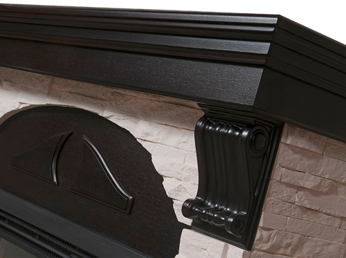 Портал Firelight Torre 30S камень белый, шпон венге