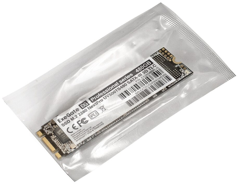 Накопитель SSD M.2 2280 Exegate NextPro UV500TS480