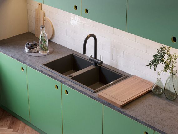 Мойка Omoikiri Tedori 86-2-DC Tetogranit/темный шоколад