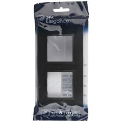 Рамка для розеток и выключателей ЭРА Elegance 14-5012-05 Classic, на 2 поста, антрацит