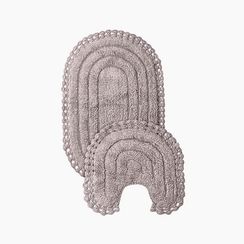 SELENA (серо-лиловый) Набор ков. для ванной комнаты 60х100 и 50х50см