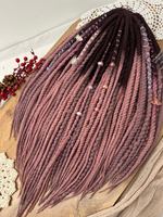 Фактурные войлочные дреды + косы из войлока