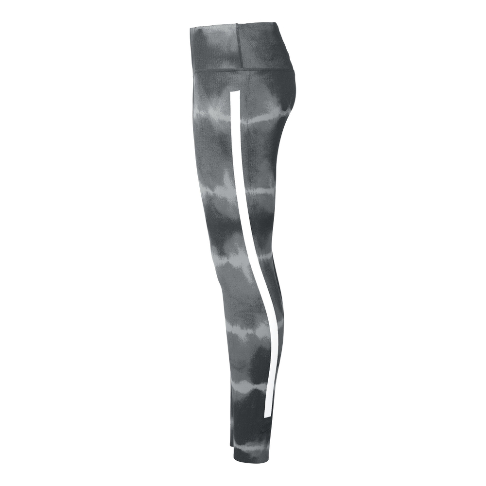 Женские теннисные брюки Nike Dri-Fit One Luxe Mid-Rise All Over Print Tight Women - Black, Grey