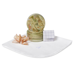 колье с серафинитом из желтого золота