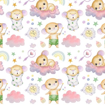 Детский паттерн с мышатами