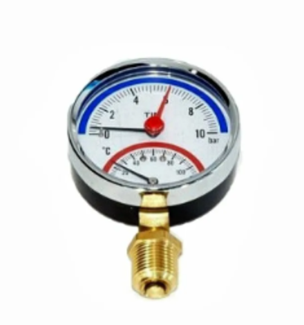 Термоманометр радиальный 10bar TIM Y-80-10