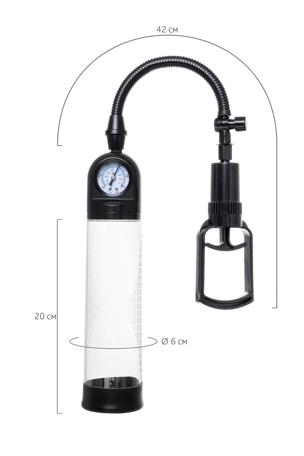 Механическая помпа Sexus Men Training Helmer черная 70 см