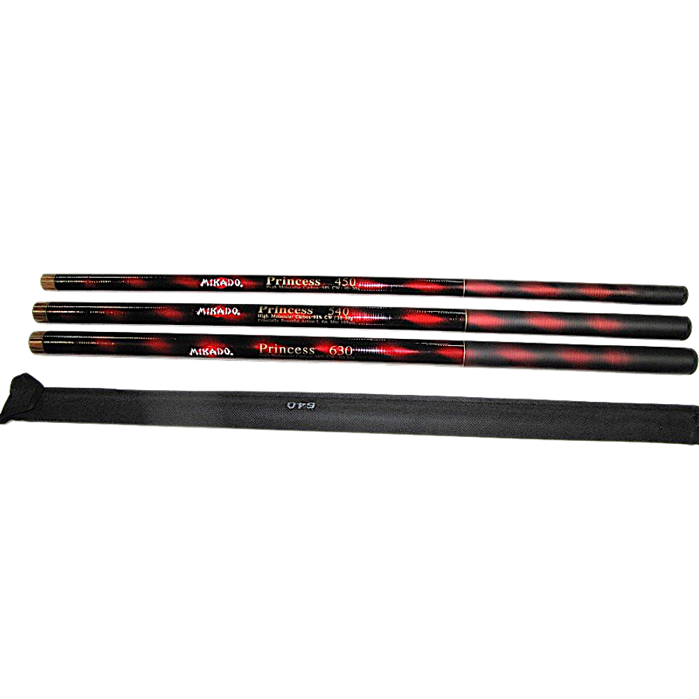 Удилище без колец Mikado 616-450 Princess L карбон б/к 4.5м 5-20г 155г 8секц. Тр.длина 0.65м