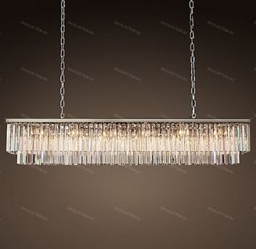 1920S ODEON CLEAR GLASS FRINGE RECTANGULAR Restoration Hardware