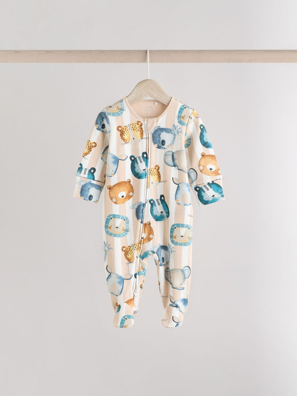 Комбинезон / Cлип для малышей Next E19-557, 3 шт., Бежевый, Голубой