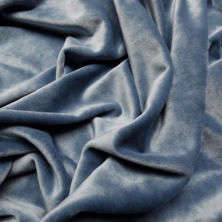 Бархат матовый сине-серый Ш-300 см. Арт. 777-14