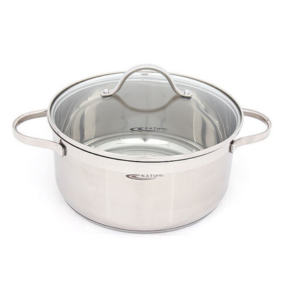 Кастрюля из нержавеющей стали 5,8л d-24см, с крышкой «Mediano»