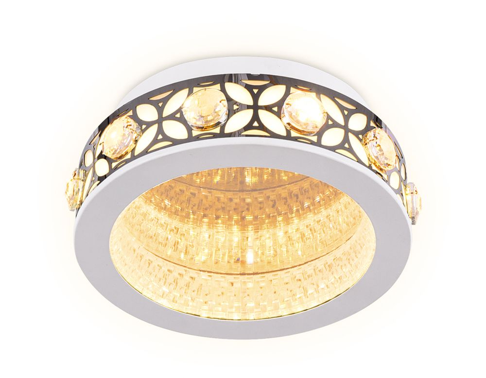 Ambrella Настенно-потолочный светодиодный светильник с хрусталем Ice FA9420