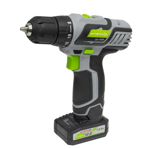 Аккумуляторный шуруповерт "ИНТЕРСКОЛ" ДА-18ЭР