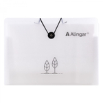 Папка на резинке Alingar, A4, "Tree", 325х235х20 мм, 500 мкм,13 отделений, наклейки-разделители, прозрачная, матовая, текстура