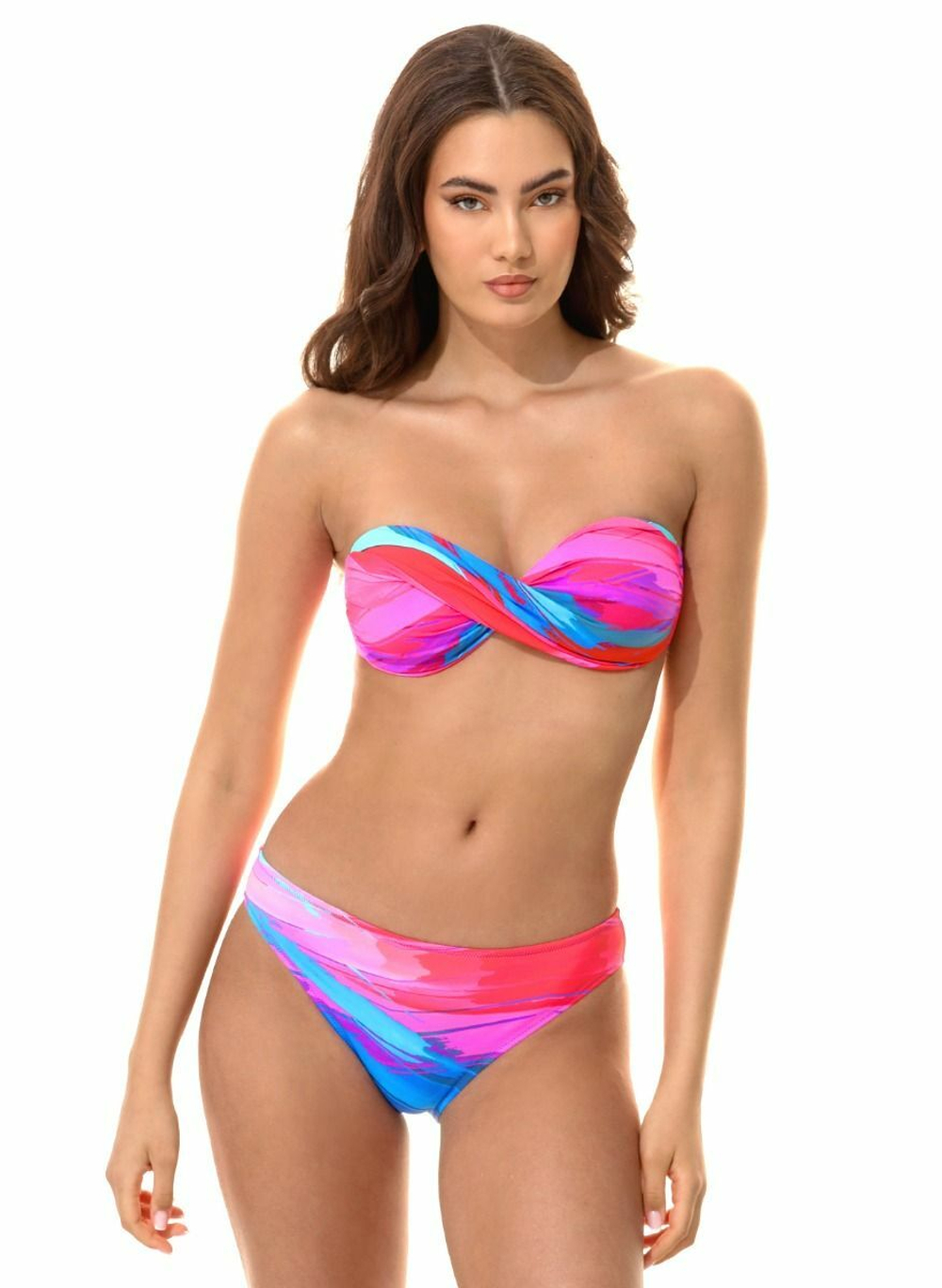 Яркий стильный купальник-бандо Viva la Vida (Размер: B/XL) (Цвет: голубой)