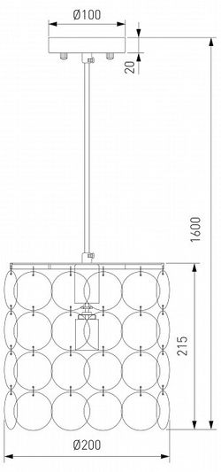 Подвесной светильник Eurosvet Sandra 60185/1 хром/перламутр