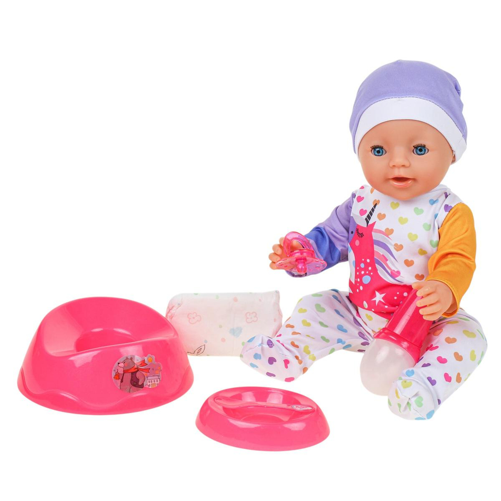 Пупс функциональный с аксесс., короб. BL038J