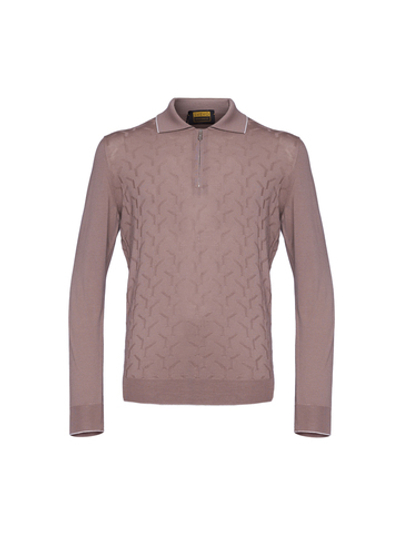 Поло с длинным рукавом на молнии Svevo