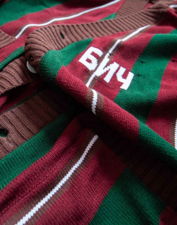 Кардиган зелено-бордовый - фото 3