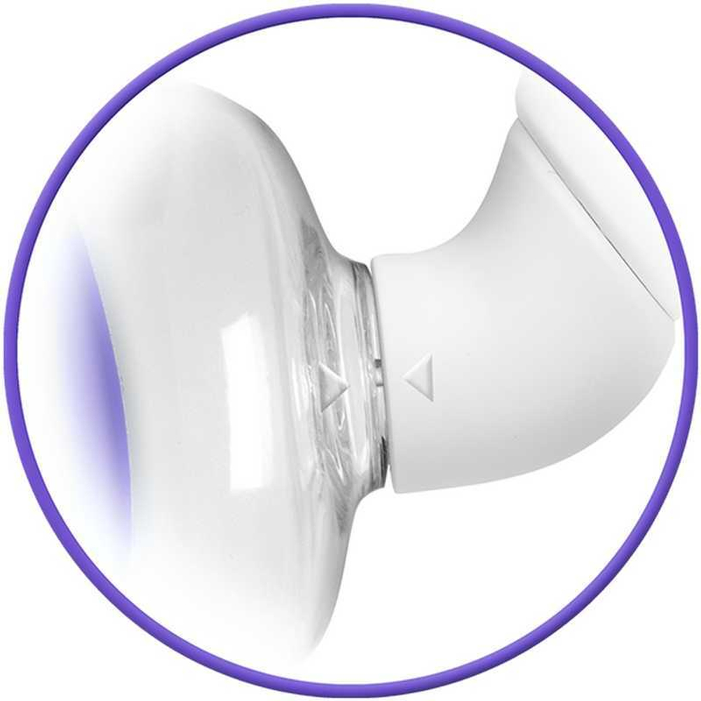 Автоматическая женская вибропомпа Bloom со сменными насадками (Цвет: белый)