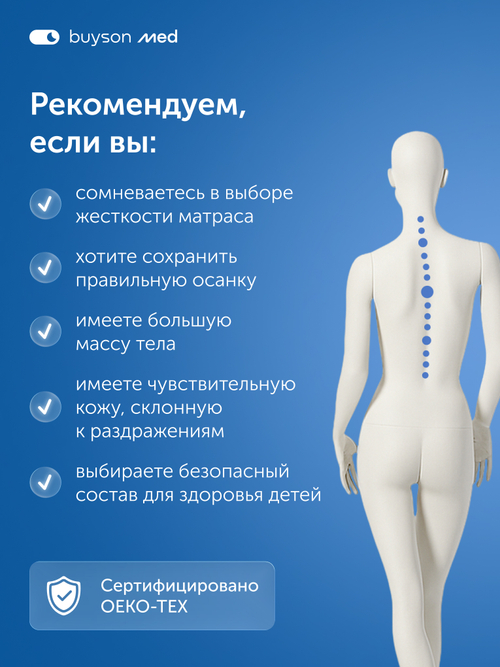 Матрас ПроДобро, 21 см, двусторонний, независимые пружины