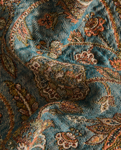 Zara Home плед из хлопка, синий, 140x190 см