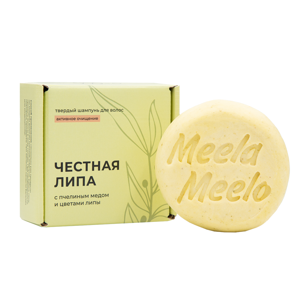 Твердый шампунь "Честная липа" в картонной коробке, ТМ MEELA MEELO