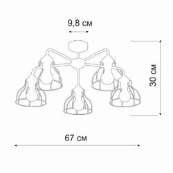 Люстра на штанге Vitaluce V3102 V3102-0/5PL