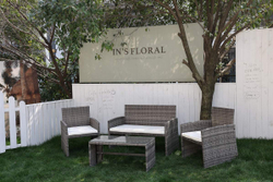 Набор мебели ротанг, 4 предмета, тёмно-серый, GM-M77