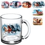 Кружка стеклянная 320мл «Сила и Грация» D1208/24