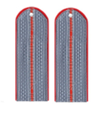 Погоны серо-голубые с красным кантом 1 красный просвет Полиция (ОВД) на рубашку