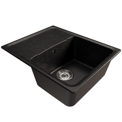 Мойка MIXLINE ML-GM26 с крылом, черная (308), 470*580*190мм NEW (552076)