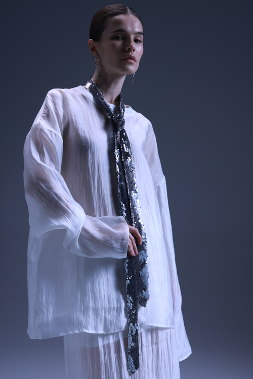 Юбка из органзы, черный