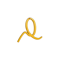 подвеска а из желтого золота