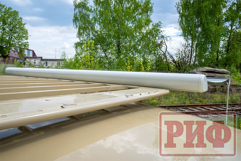 Маркиза автомобильная 2,5х2,0 м кассетная с электроприводом, корпус белый РИФ