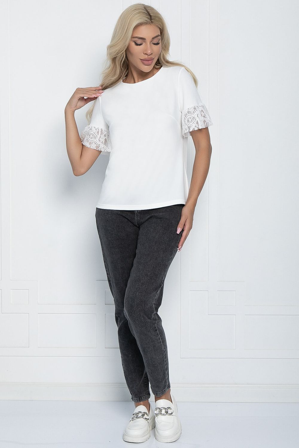 Блуза Натэлла (молочная) Б11134 LT Collection