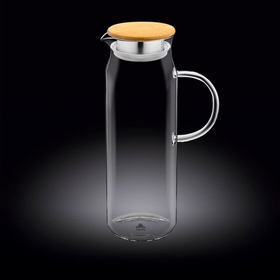 Кувшин 1,5 л. с крышкой бамбук + сетка нерж Thermo Glass (57610)