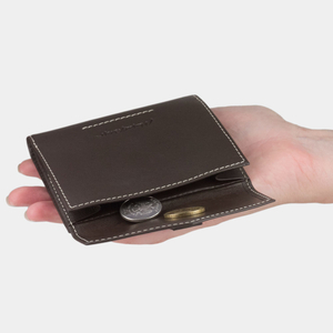 Кошелек женский Tresor из кожи теленка, темно-коричневого цвета