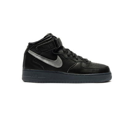 Кроссовки Nike Air Force 1 Mid PRM "Black Metallic Silver"