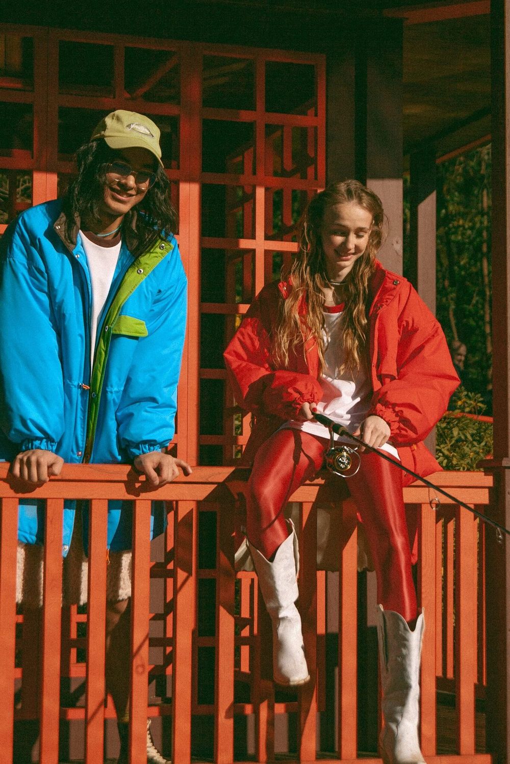 Парка Choompu оверсайз голубая