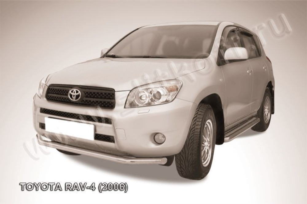 Защита переднего бампера (нержавейка) Toyota Rav-4 (2005-2010) d57