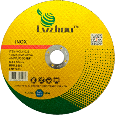 Диск отрезной по металлу и нержавеющей стали LVZHOU 180х2,5х22,23mm, KOL18025