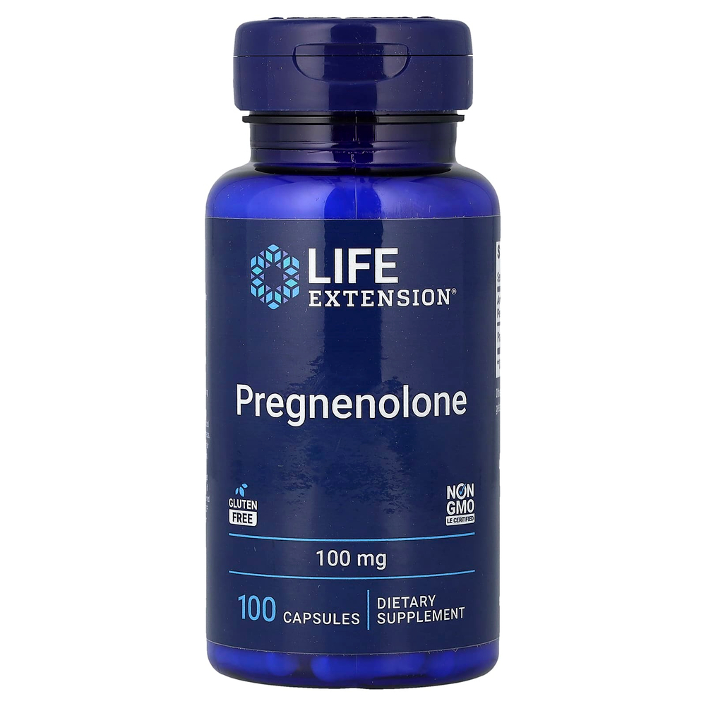 Life Extension, прегненолон, 100 мг, 100 капсул