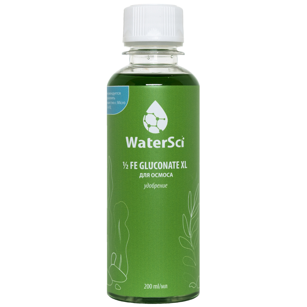 WaterSci 1/2 Fe Gluconate XL, 200 ml. Глюконат железа