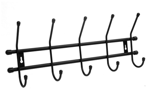 ВЕШАЛКА НАСТЕННАЯ СТАНДАРТ 5 КРЮЧКОВ ЧЕРНЫЙ ВНС52