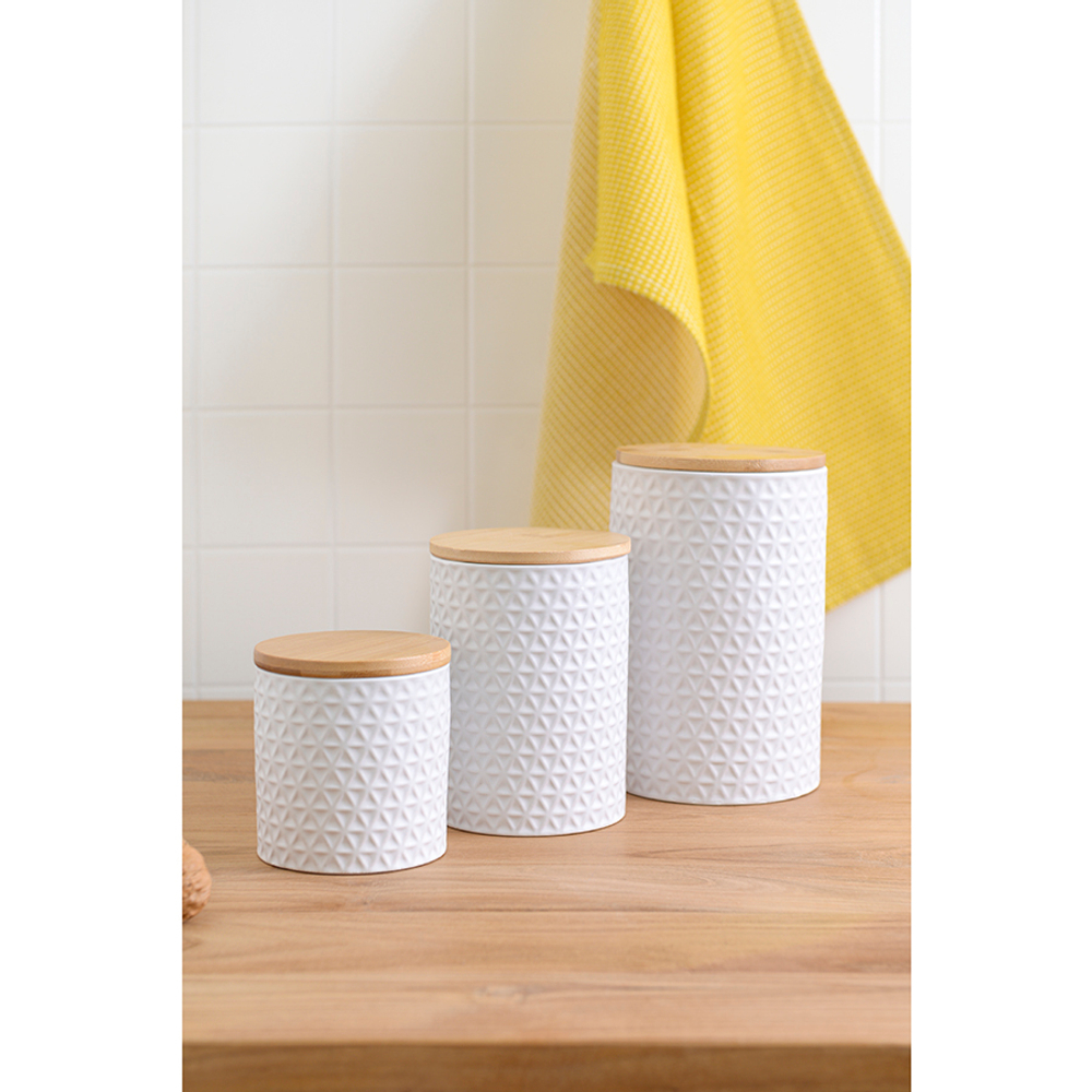 Банка для хранения керамическая farah, 1,5 л, белая