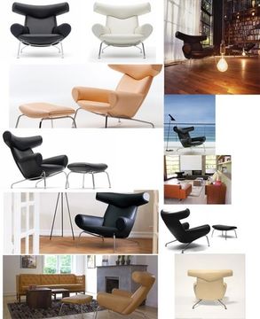 replica  ox armchair ( leather)