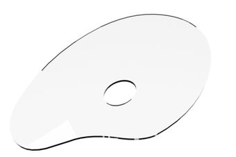 Палитра овальная 300х200х3мм прозрачная акриловая/ ПОIII /